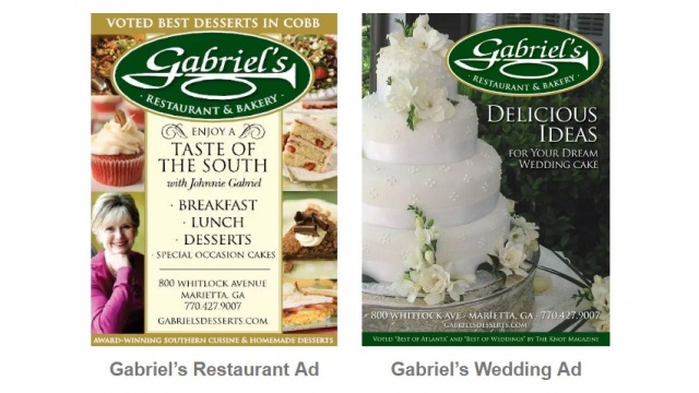 Gabriel’s Restaurant and Bakery Print Design by The Creative Edge