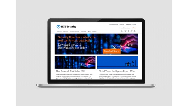NTT Security website by NW77 Limited