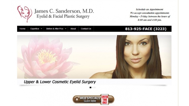 Eyelid and Plastic Surgery Center Web Design by The Rhoads Group