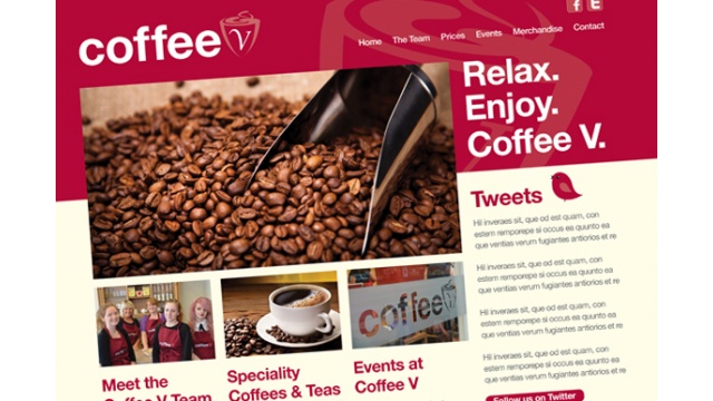 Coffee V Coffee Shop Campaign by Tommy&#039;s Design