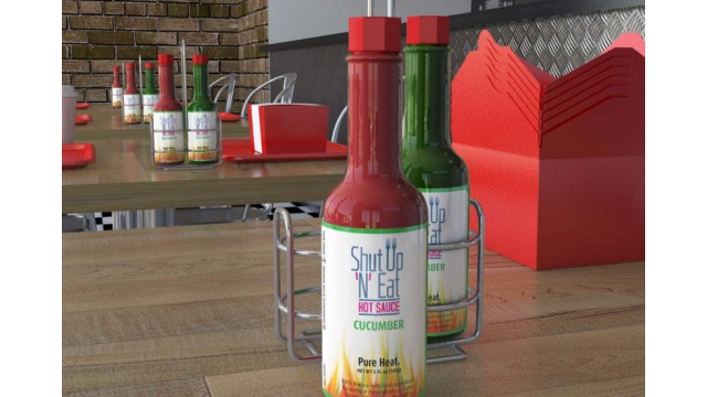 Shut Up N Eat Hot Sauce Labels Design by Uzi Media