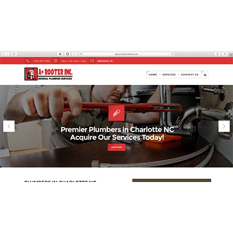 A+ Rooter Plumbing Website Design Campaign by EraBright