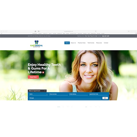 Cary Dental Center Website Design Campaign by EraBright