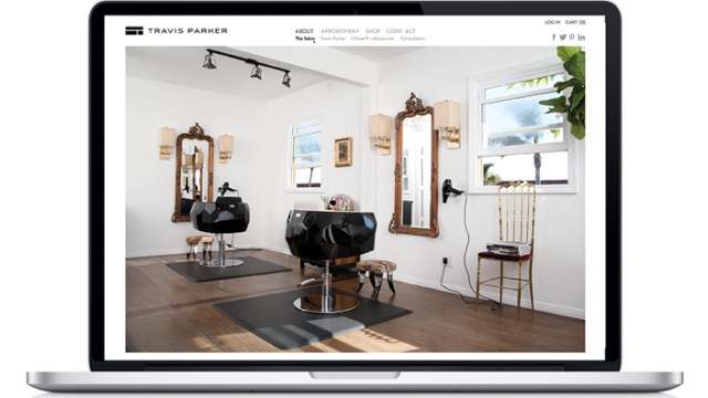 Travis Parker Salon Website Design by Type G