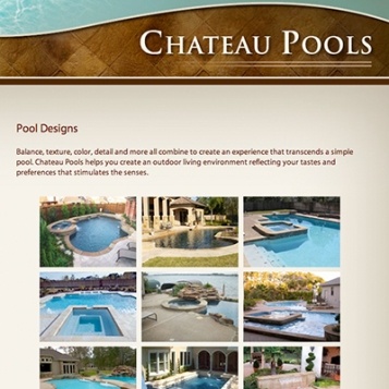 Chateau Pools Web Design by W-Squared Marketing