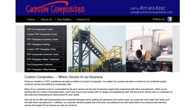 Custom Composites Website Design by WSI Analytical Internet Marketing