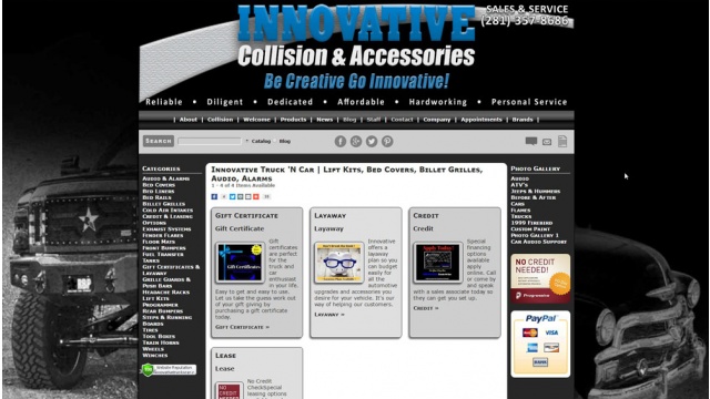 Innovative Collision and Accessories Web Design Campaign by Wwweb Concepts